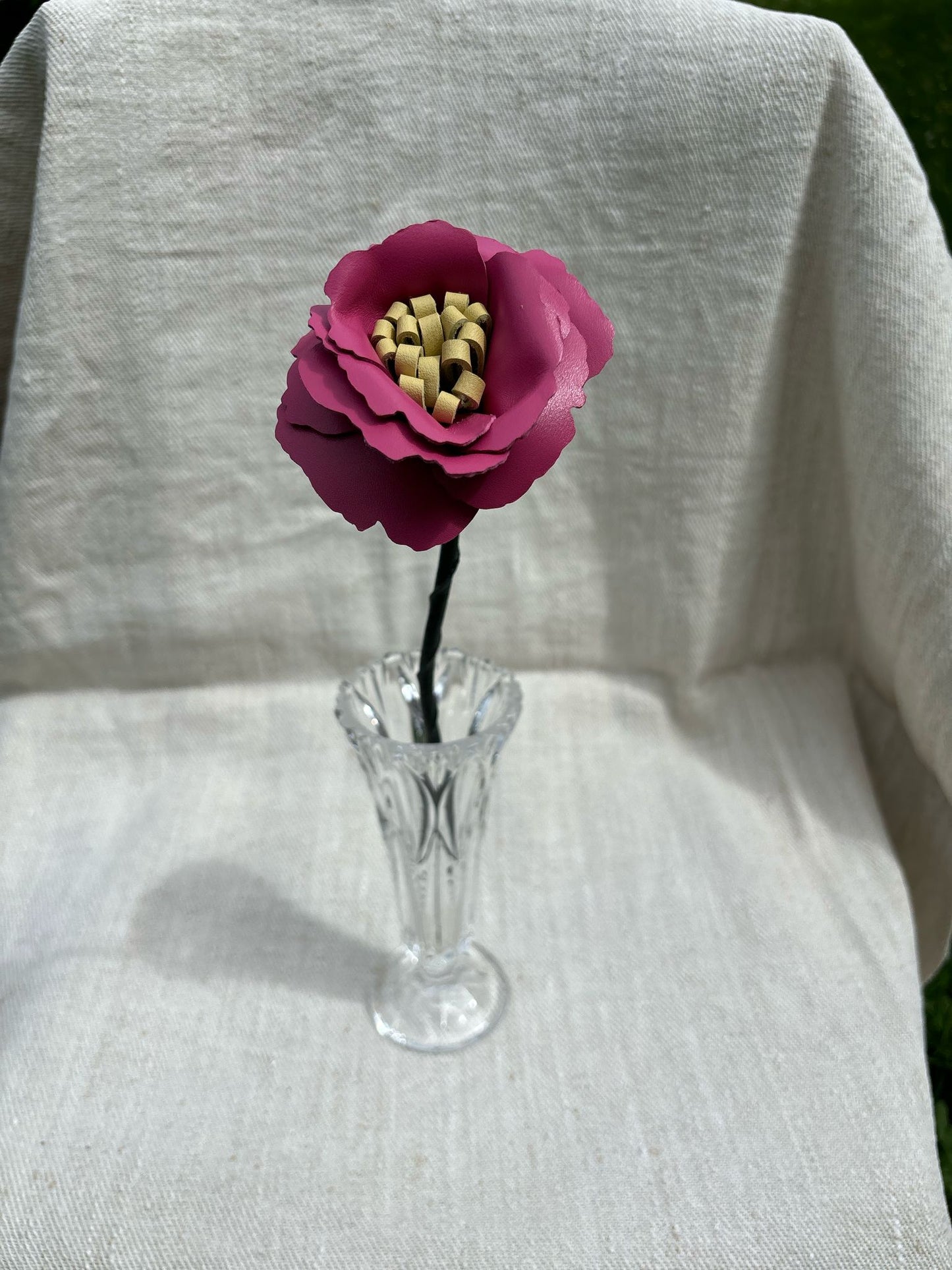 Fleurs en cuir