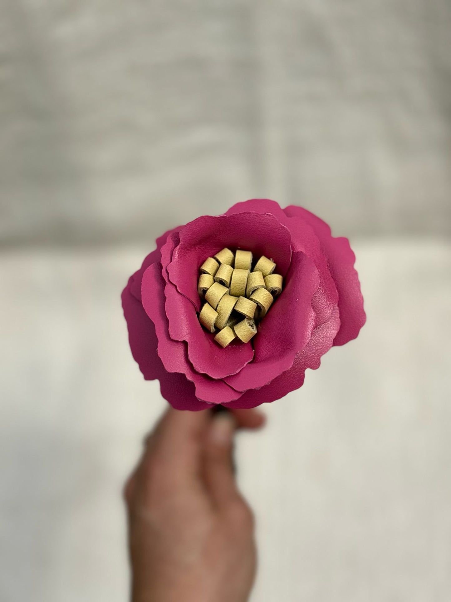 Fleurs en cuir