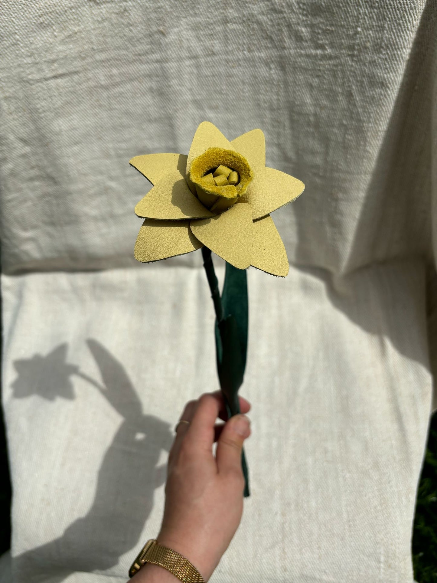 Fleurs en cuir